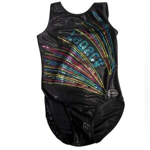Ozone Gymnastics Leotard “Legacy”‎ with colorful Sequins Size AXS